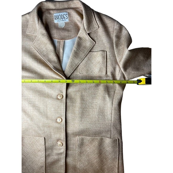 Vintage Rhodes California Womens Blazer Jacket Pink Blush Unique Piece‎ Business - Picture 2 of 8